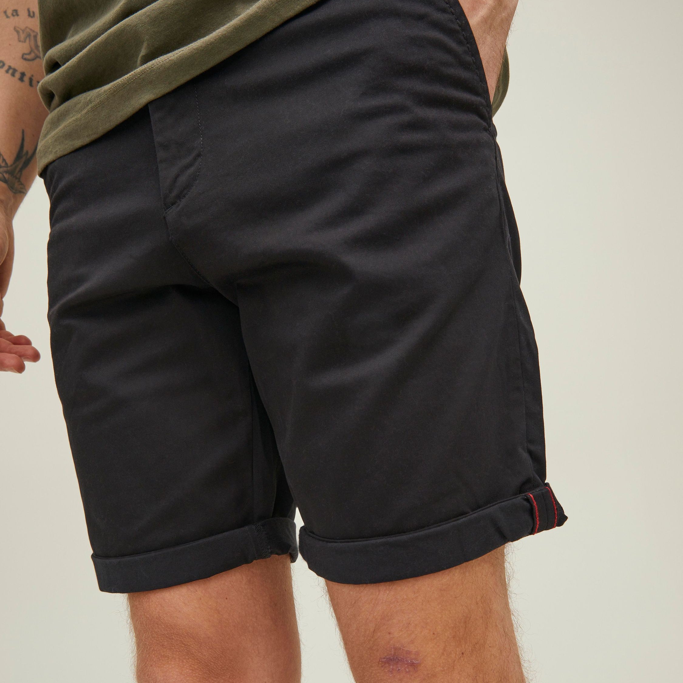 Chinoshorts SOLID Regular Fit - Black - Schwarz