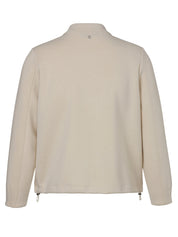 Sweatshirtjacke mit Bündchenkragen