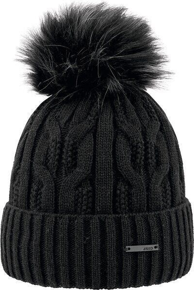 Strickmütze mit Bommel