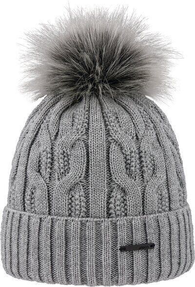 Strickmütze mit Bommel