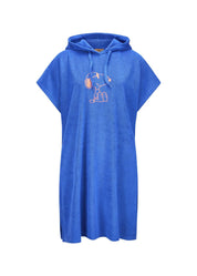Frottee-Strandponcho mit Snoopy-Stickerei