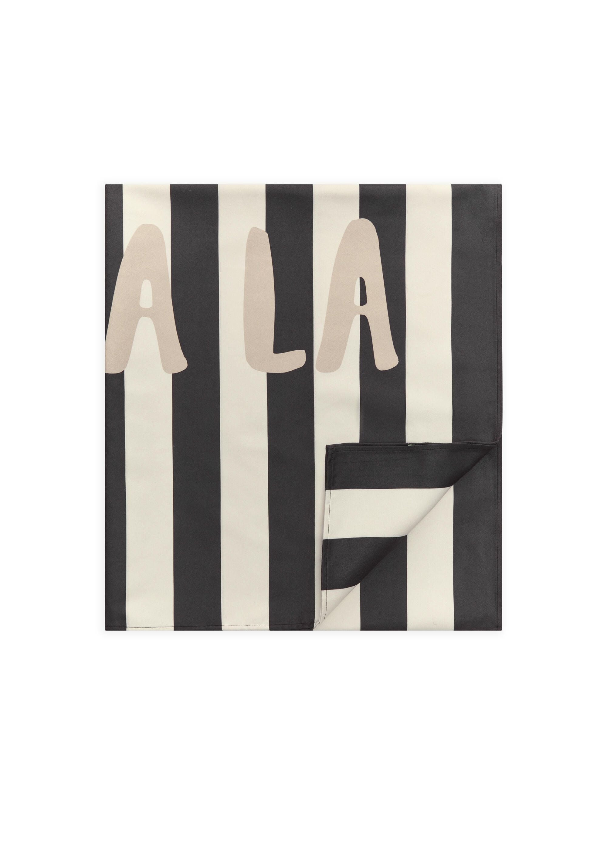 Handtuch gestreift mit OH LA LA-Schriftzug