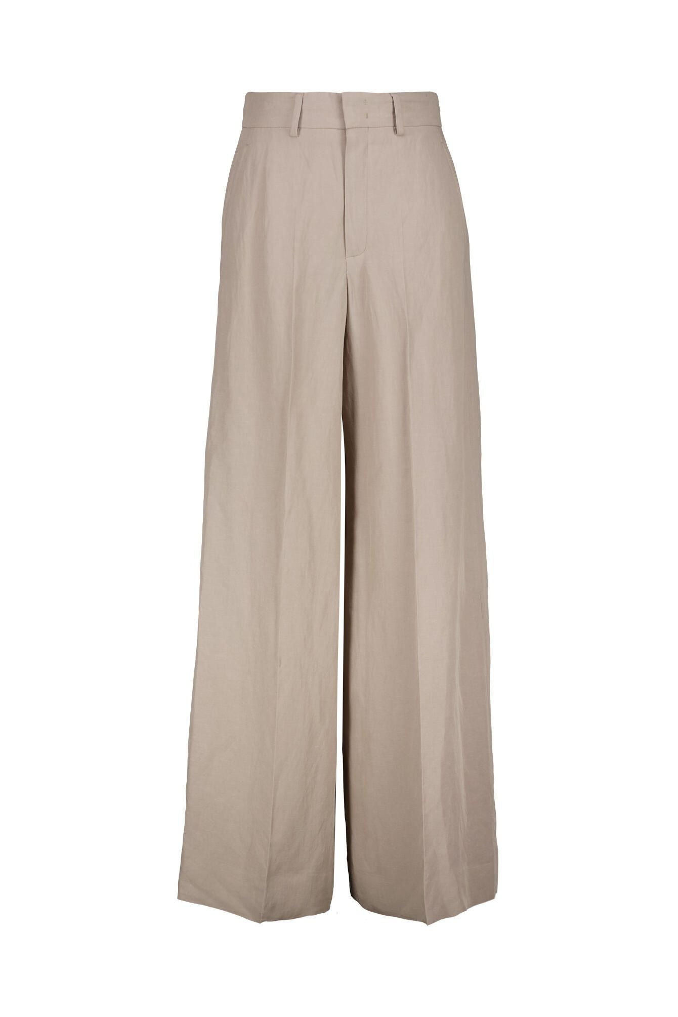 Hose Wide Leg aus Viskose-, Leinenmix