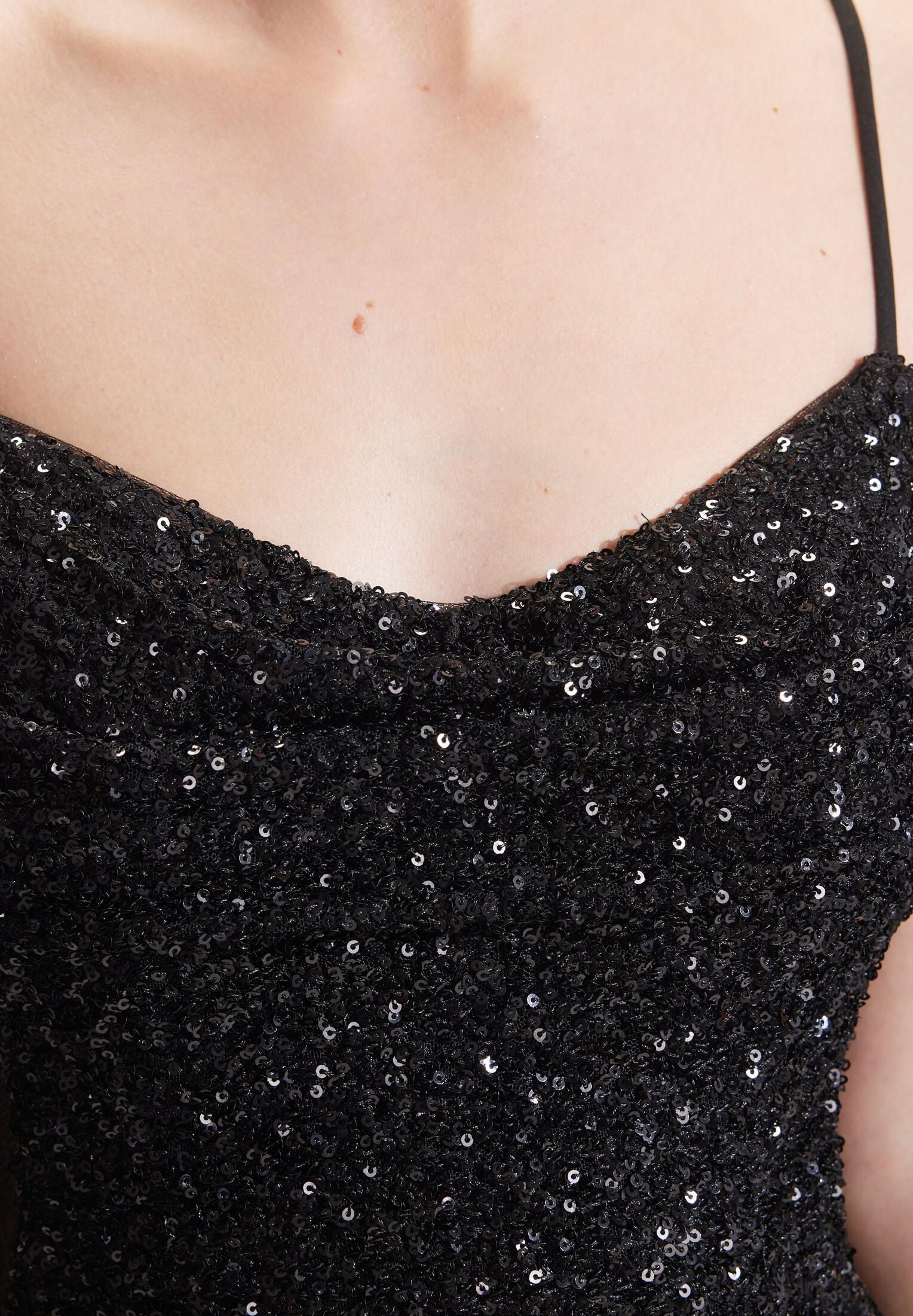 Abendkleid Maxi mit Pailletten