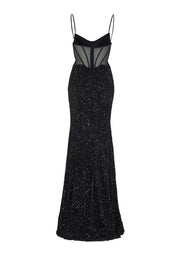 Abendkleid Maxi mit Pailletten
