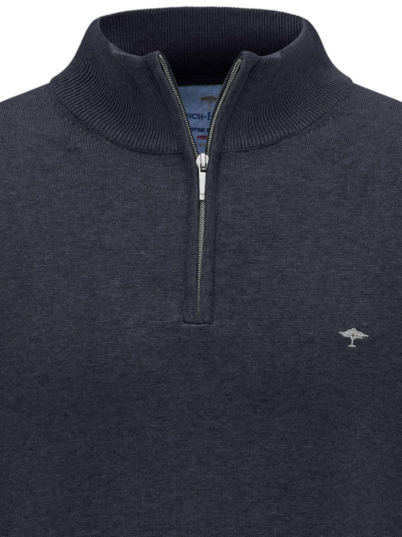 Pullover mit Zip Kragen
