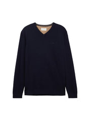 Strickpullover mit V-Ausschnitt