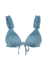 Triangel-Bikini-Top mit Rüschen