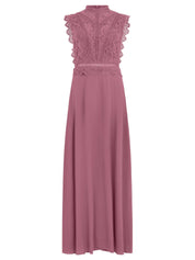 Abendkleid Maxi mit Stehkragen