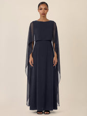 Abendkleid Maxi mit Cape