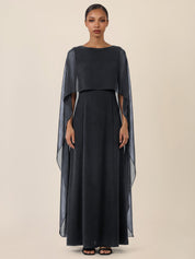 Abendkleid Maxi mit Cape