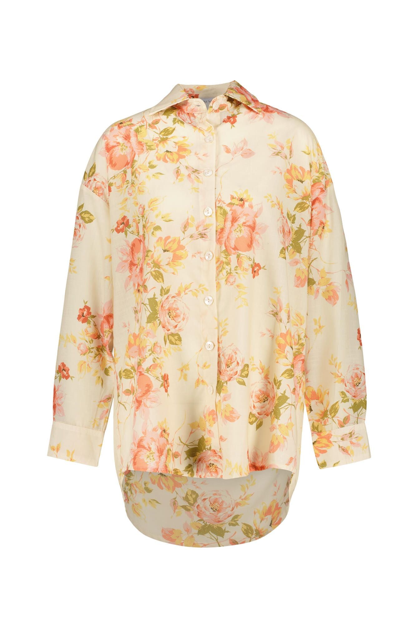 Leinenbluse floral