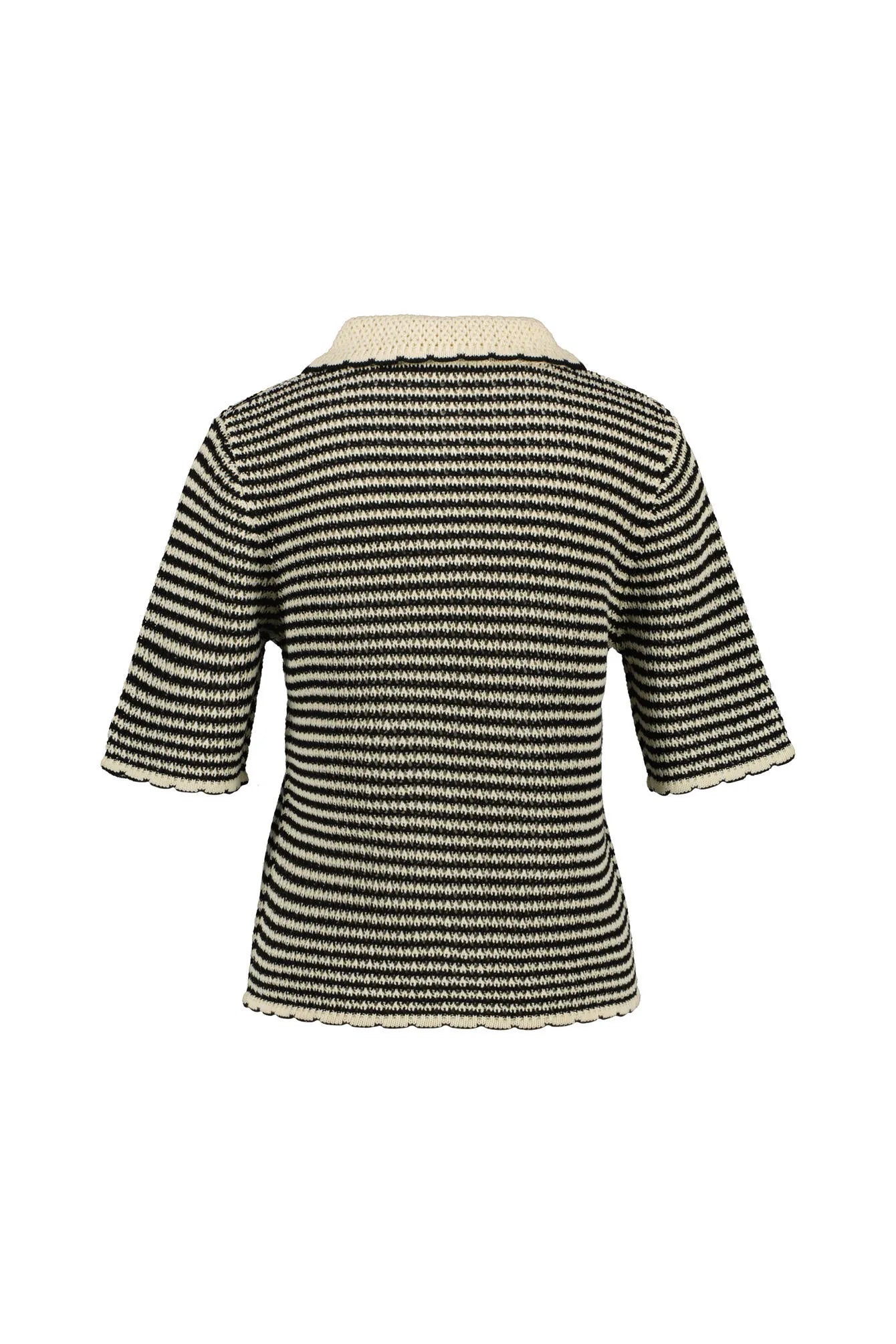 Strick-Poloshirt aus Baumwollmix