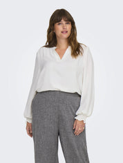 Bluse mit V-Ausschnitt