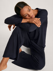 DAMEN Shirt langarm, dark lapis blue