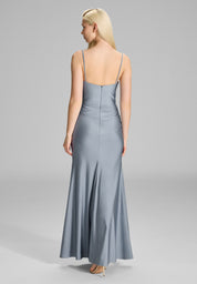 Abendkleid Maxi feinen Raffungen