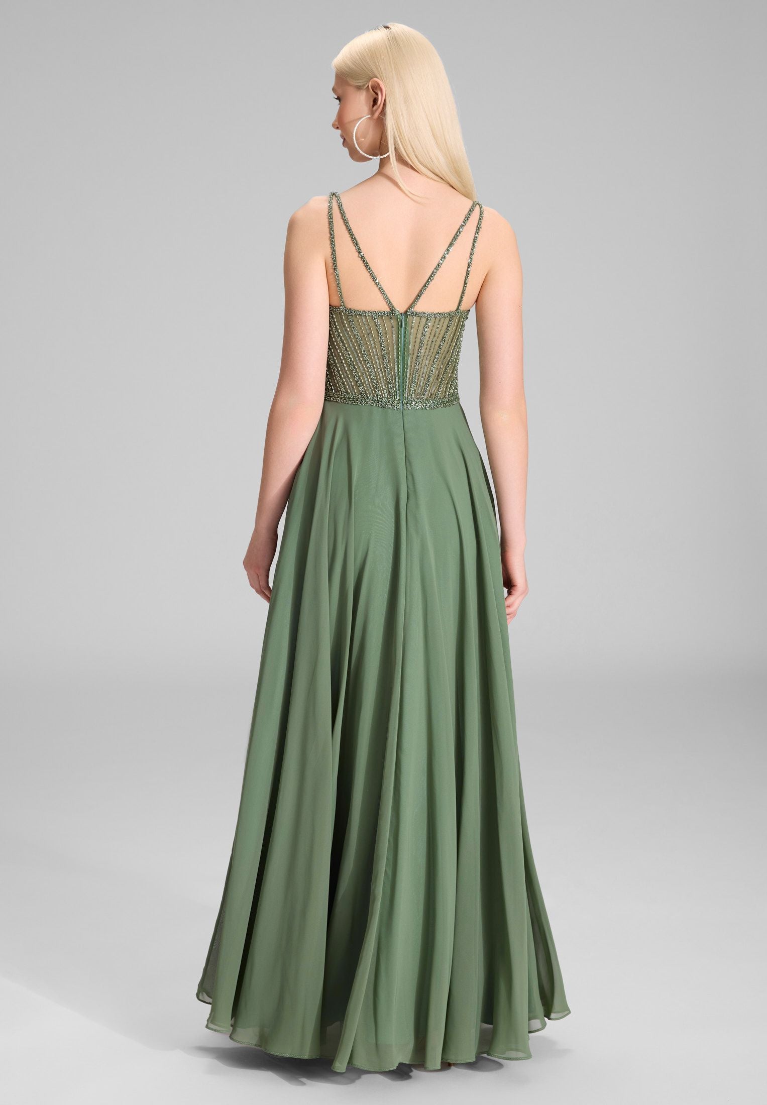 Abendkleid Maxi mit See-Through-Look