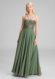 Abendkleid Maxi mit See-Through-Look