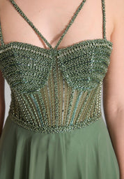 Abendkleid Maxi mit See-Through-Look