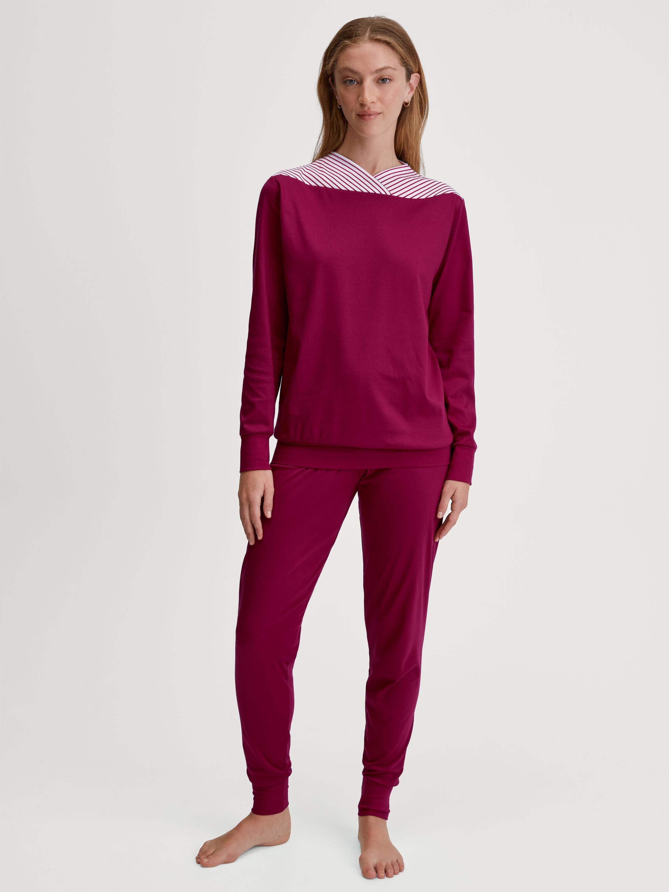 Pyjama lang aus Baumwolle