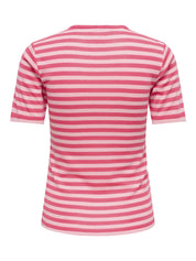 T-Shirt gestreift aus Viskosemix