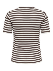 T-Shirt gestreift aus Viskosemix