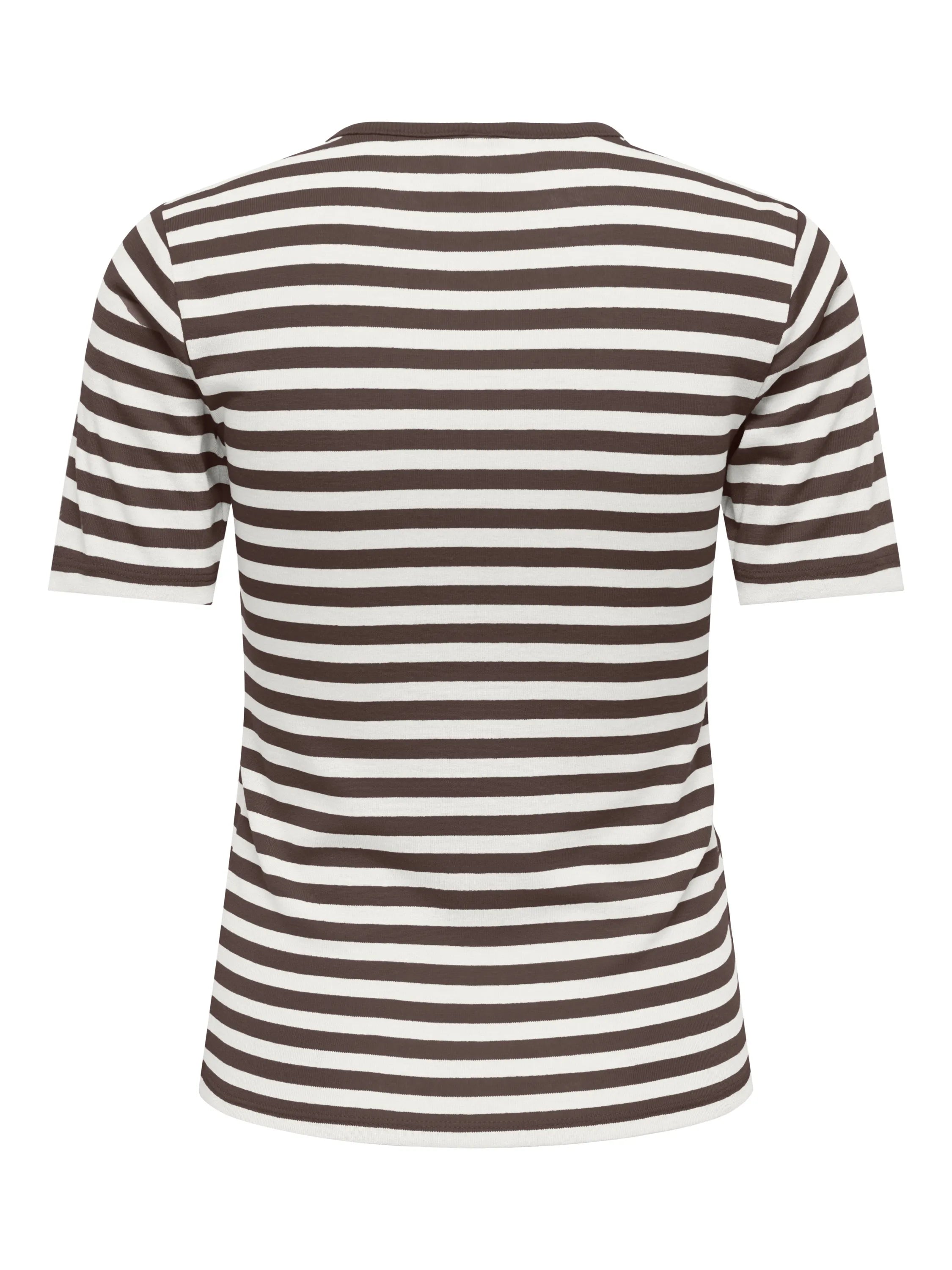T-Shirt gestreift aus Viskosemix