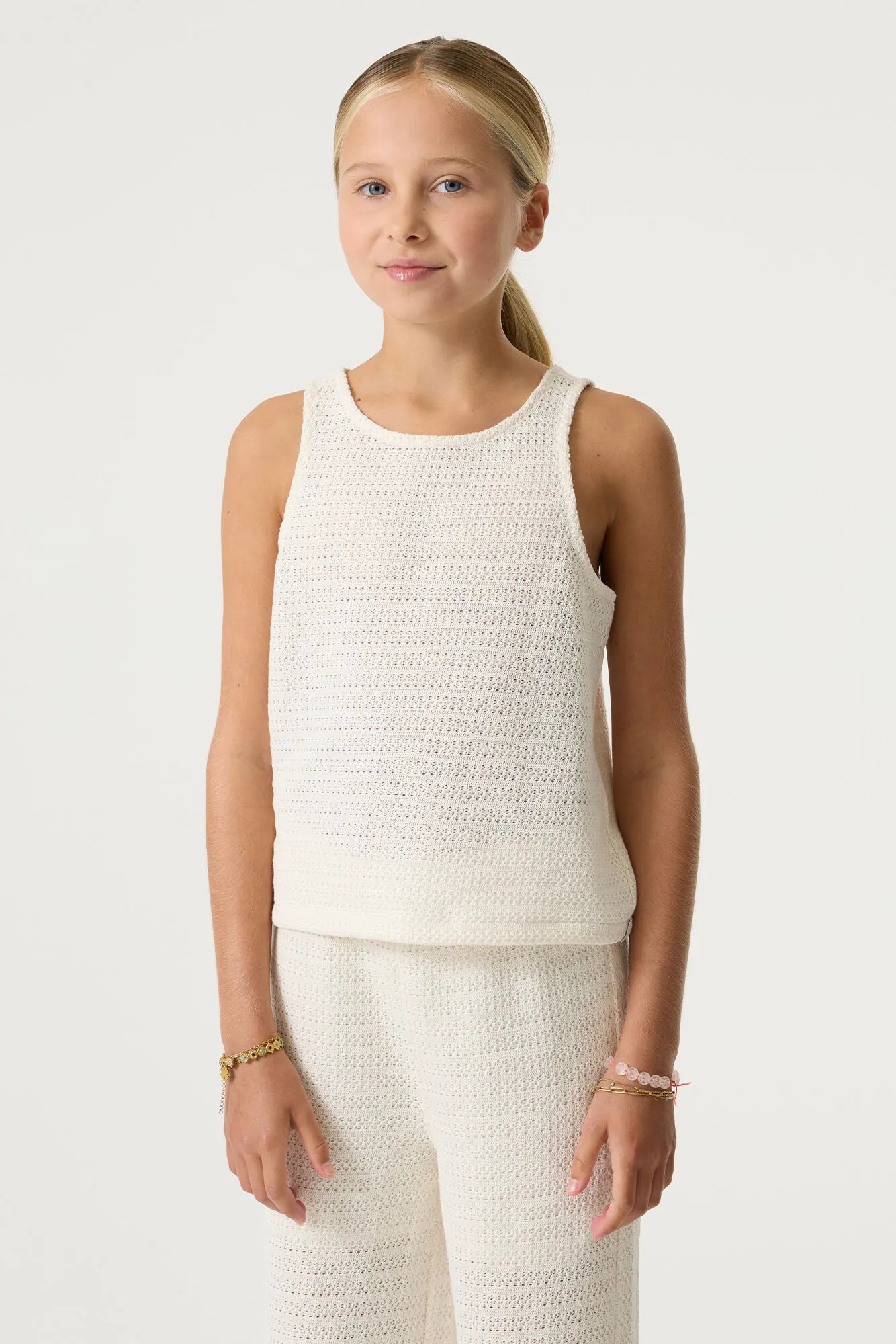Strick-Tanktop mit Rundhalsausschnitt