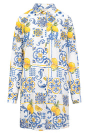 Strandkleid Mini aus Baumwolle