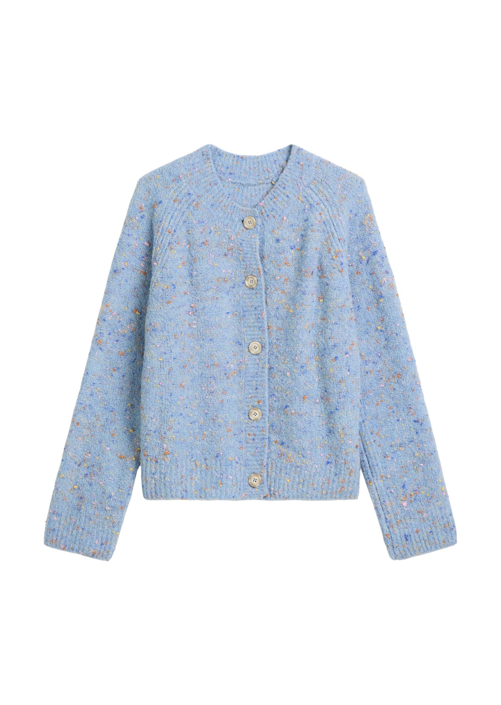 Stick-Cardigan aus Wollmix
