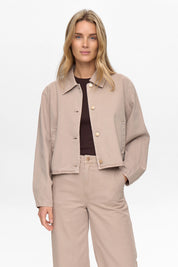Jeansjacke cropped aus Baumwolle