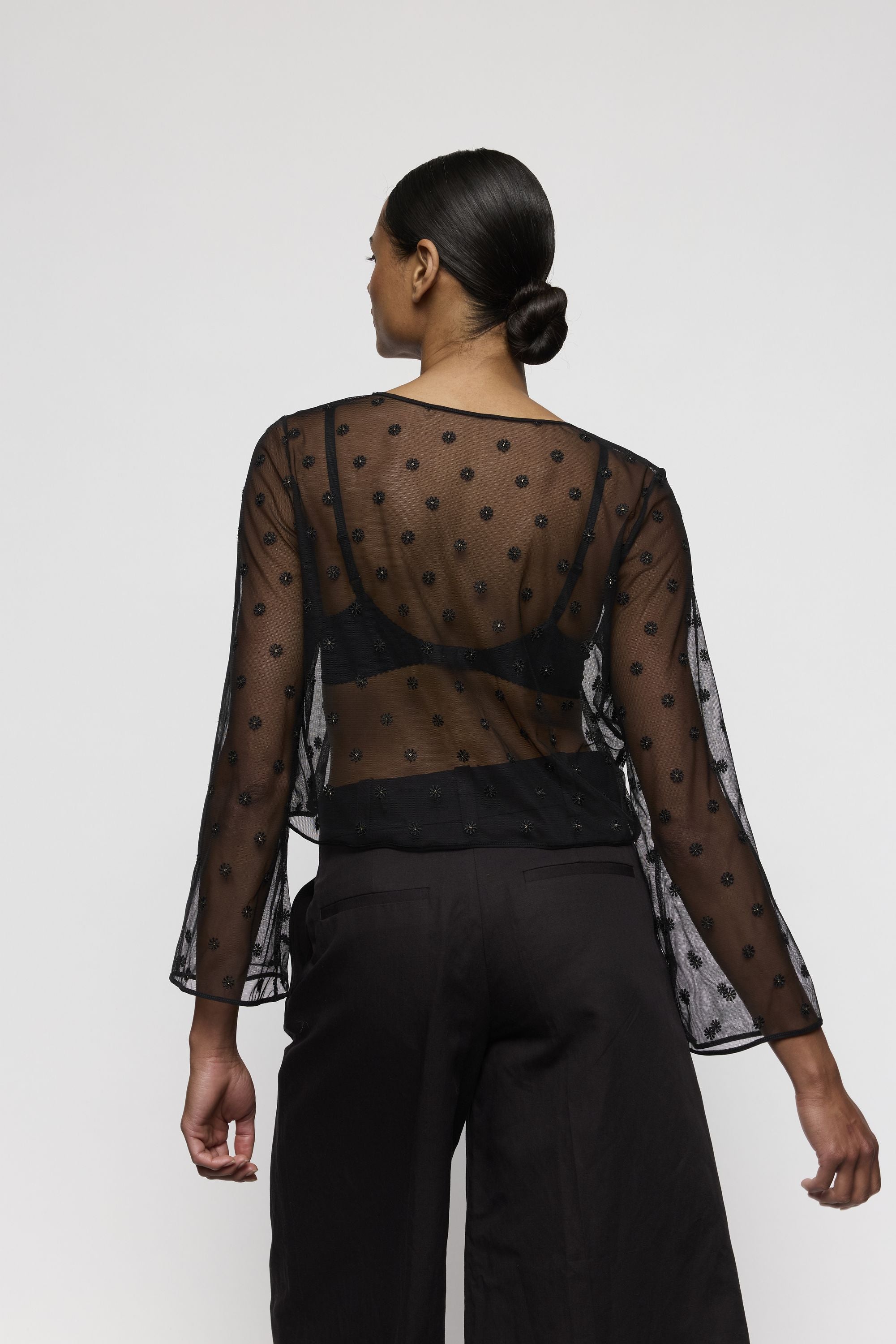Langarmshirt DAISY transparent