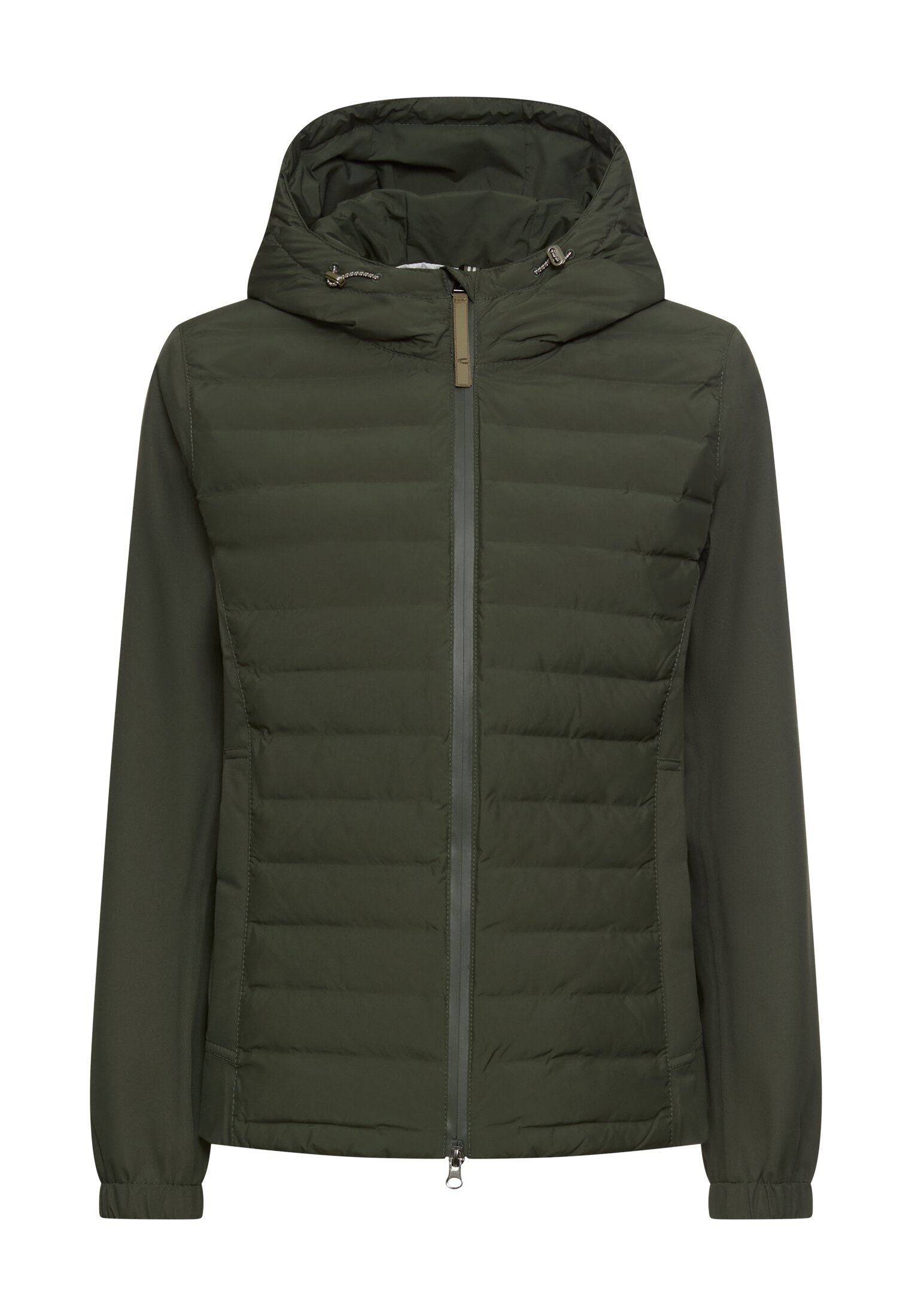 Hybridjacke mit verstellbarer Kapuze
