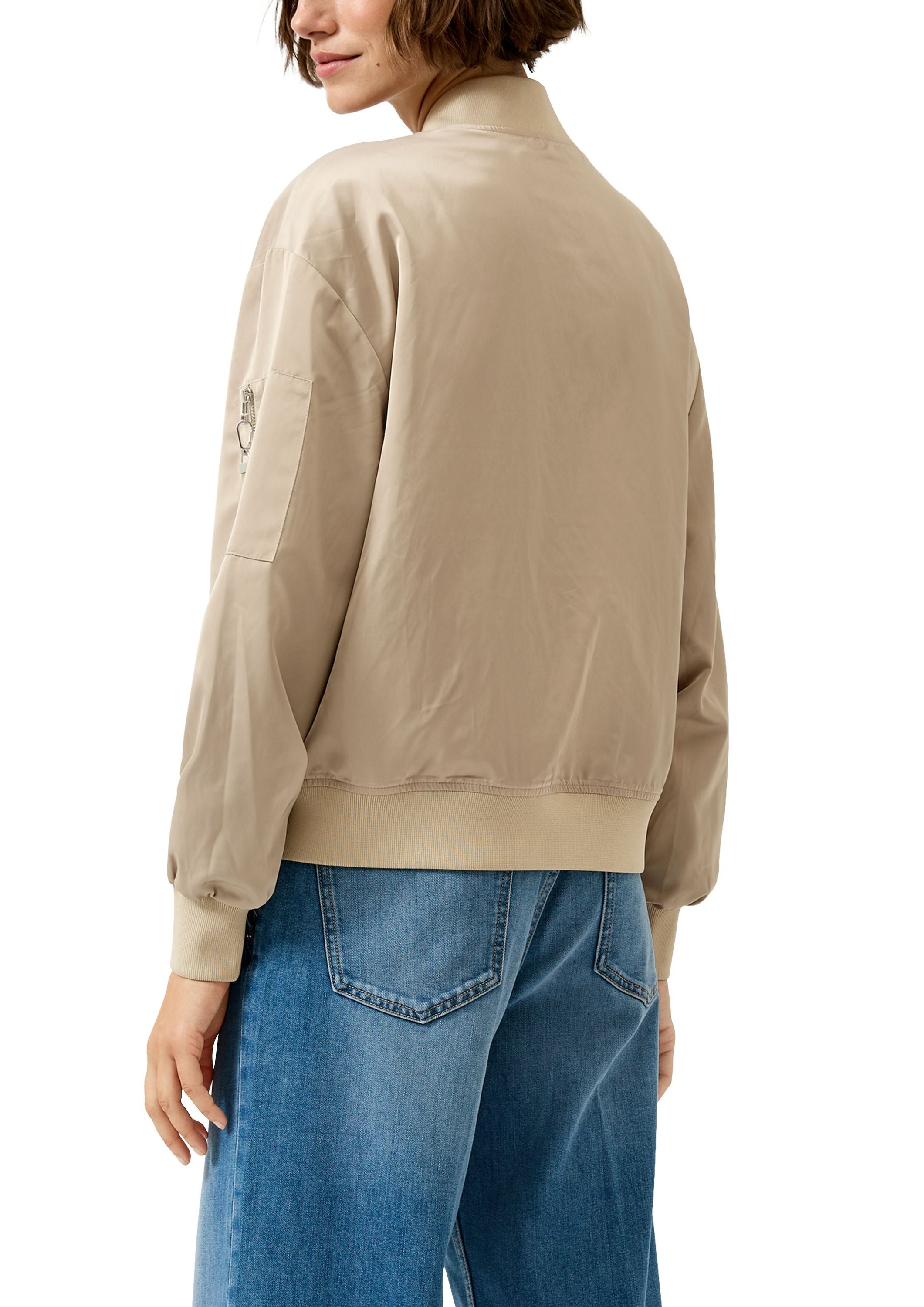 Bomberjacke mit Bündchenkragen