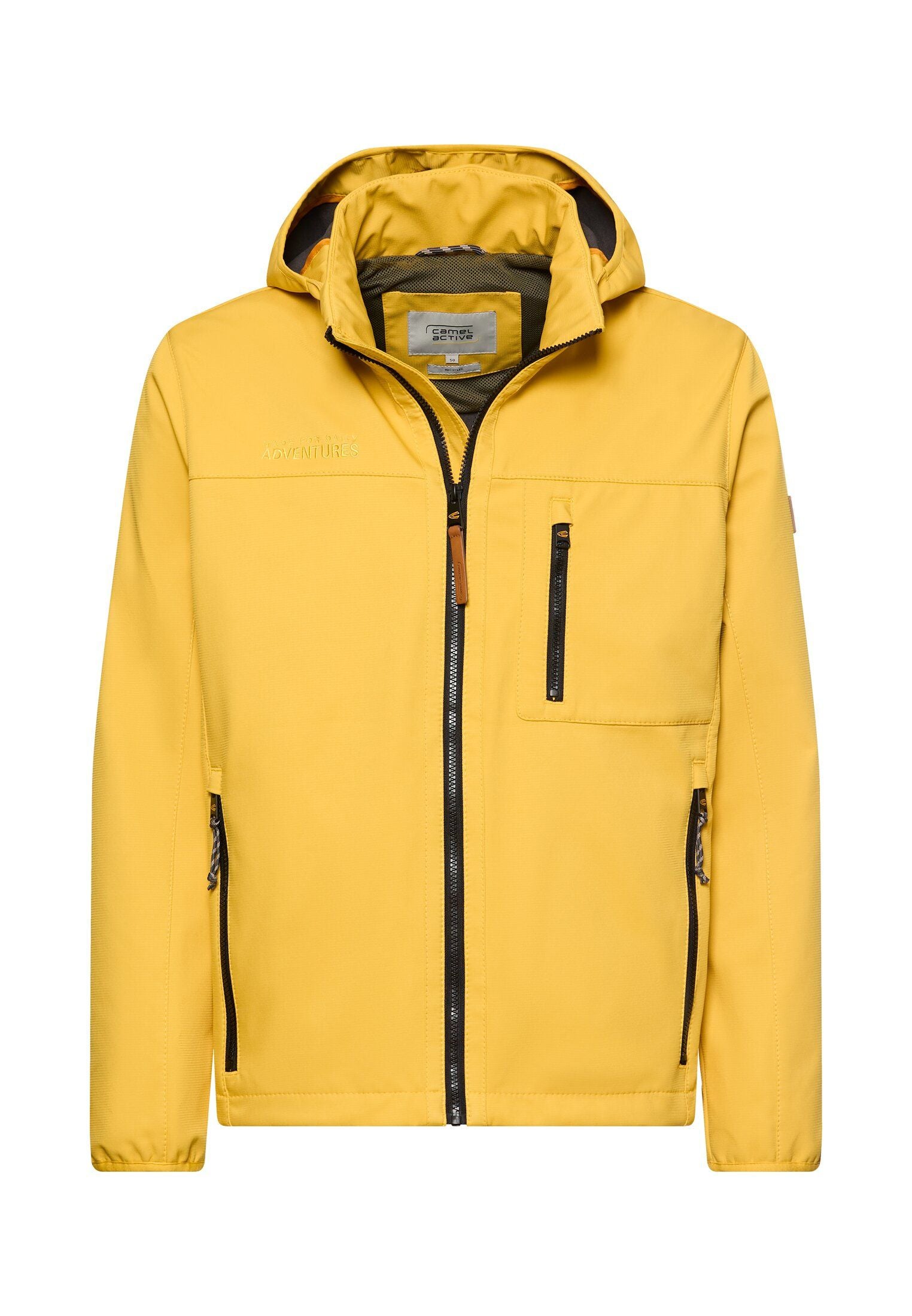 Softshelljacke mit abnehmbarer Kapuze