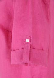 Leinenbluse mit V-Ausschnitt