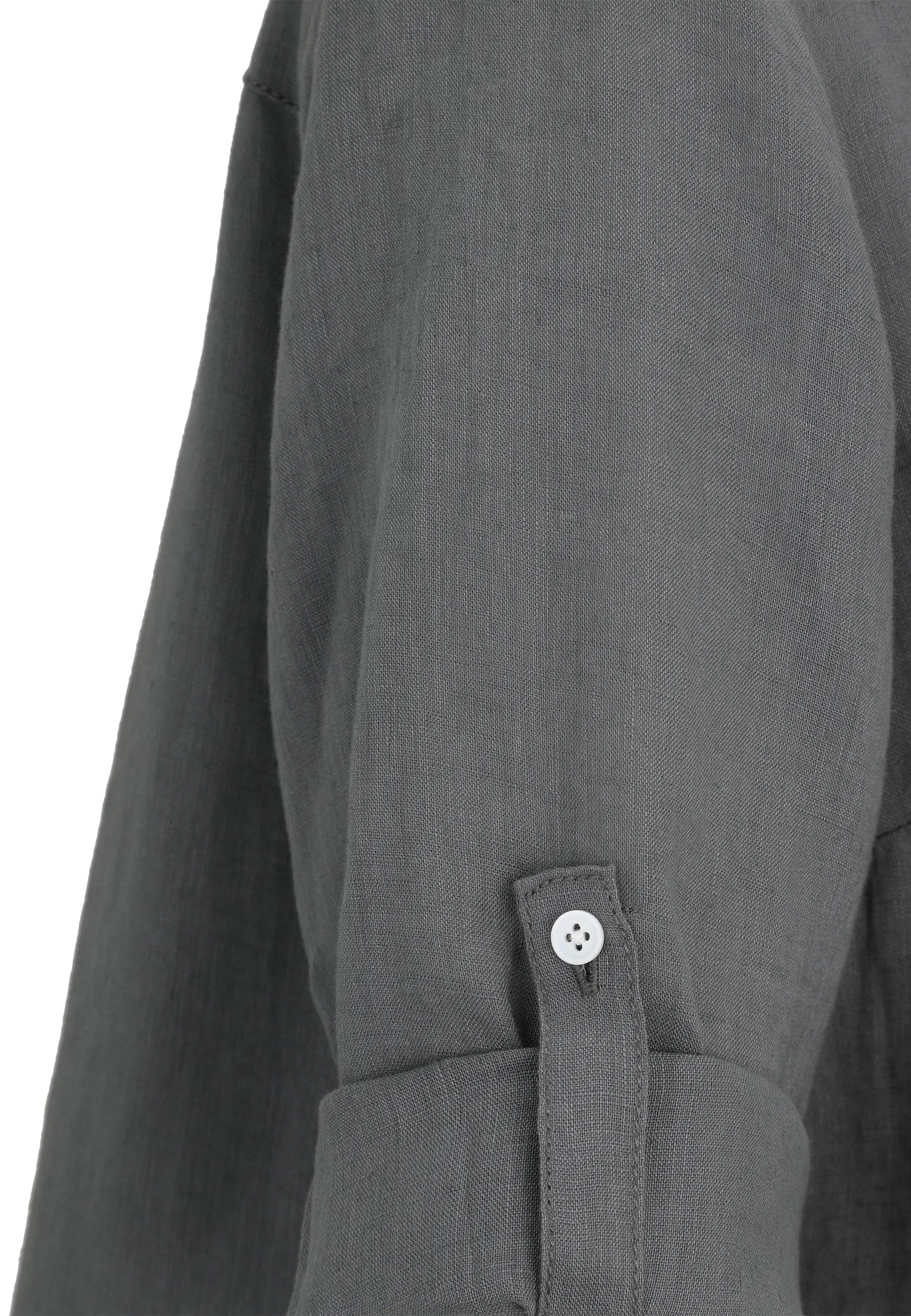 Leinenbluse mit V-Ausschnitt