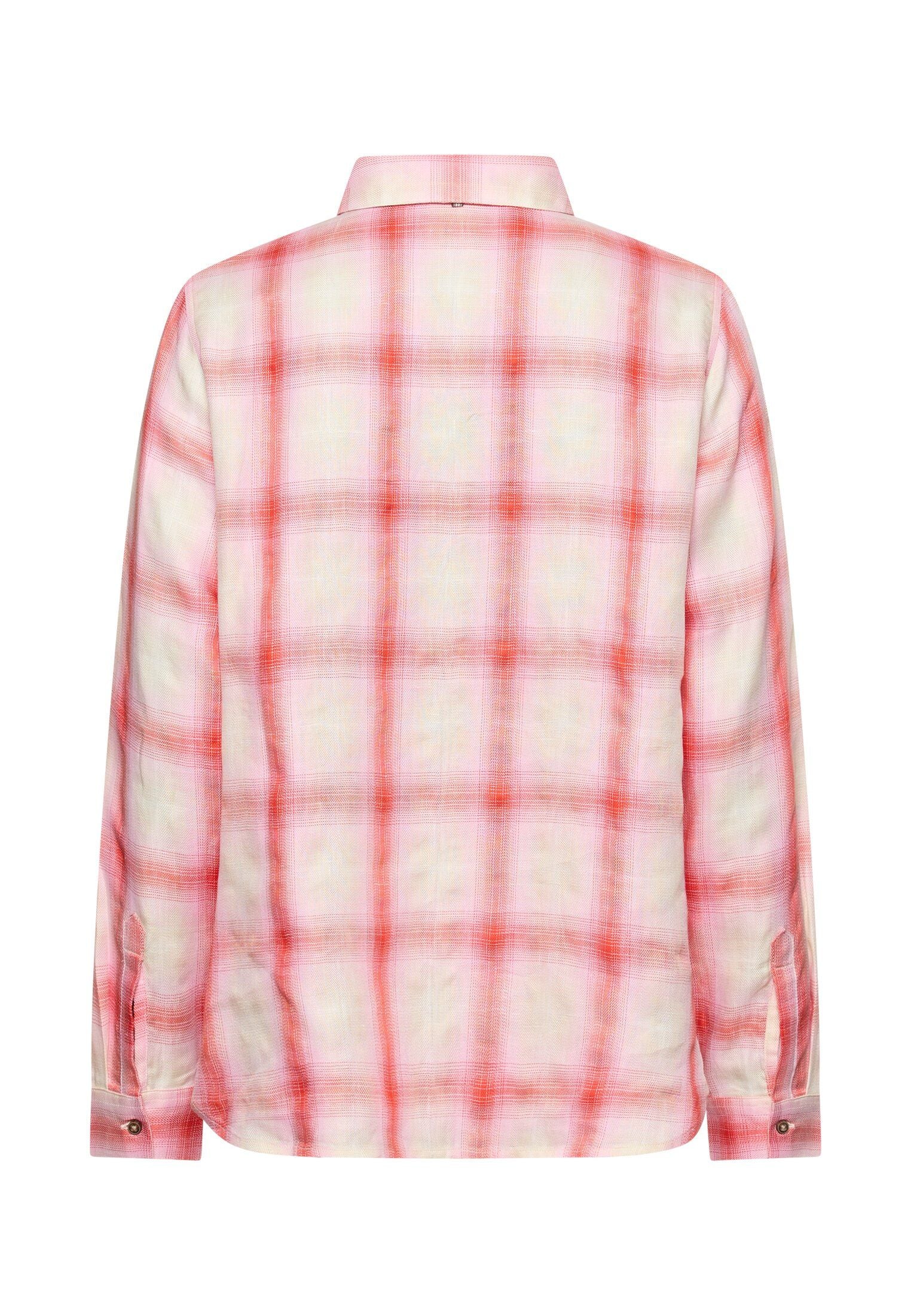 Bluse kariert aus Leinenmix