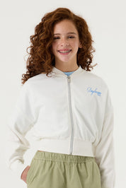 Sweatjacke aus Baumwollmix