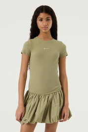 T-Shirt-Kleid Mini aus Baumwolle