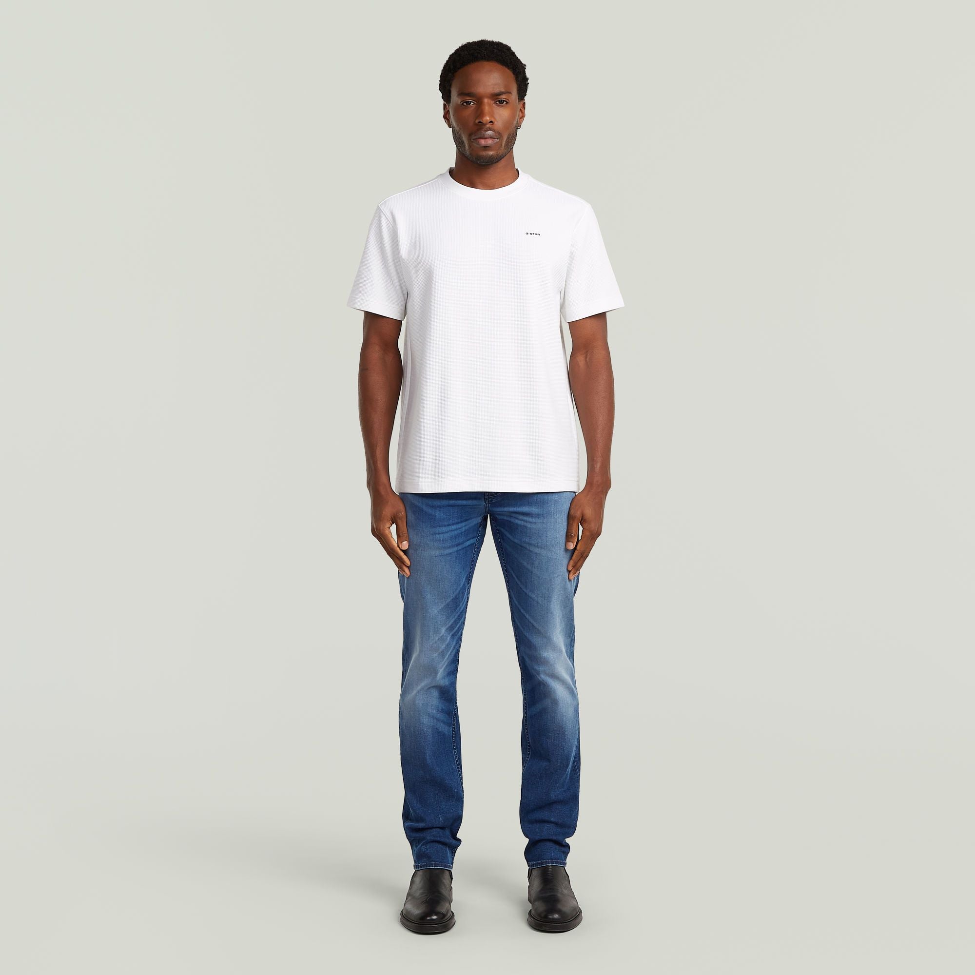 T-Shirt mit Waffelmusteroptik