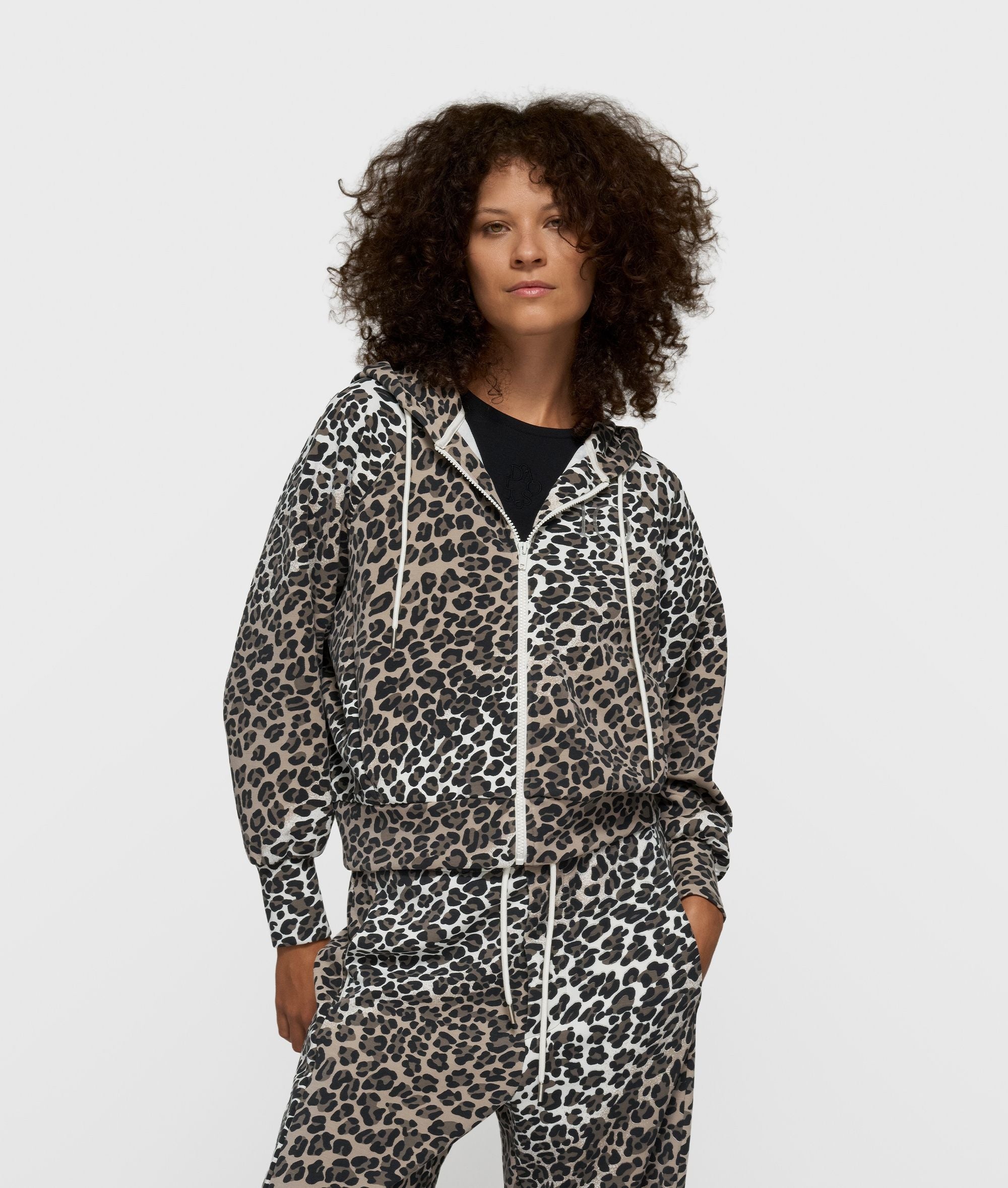 Sweatshirtjacke aus Viskosemix