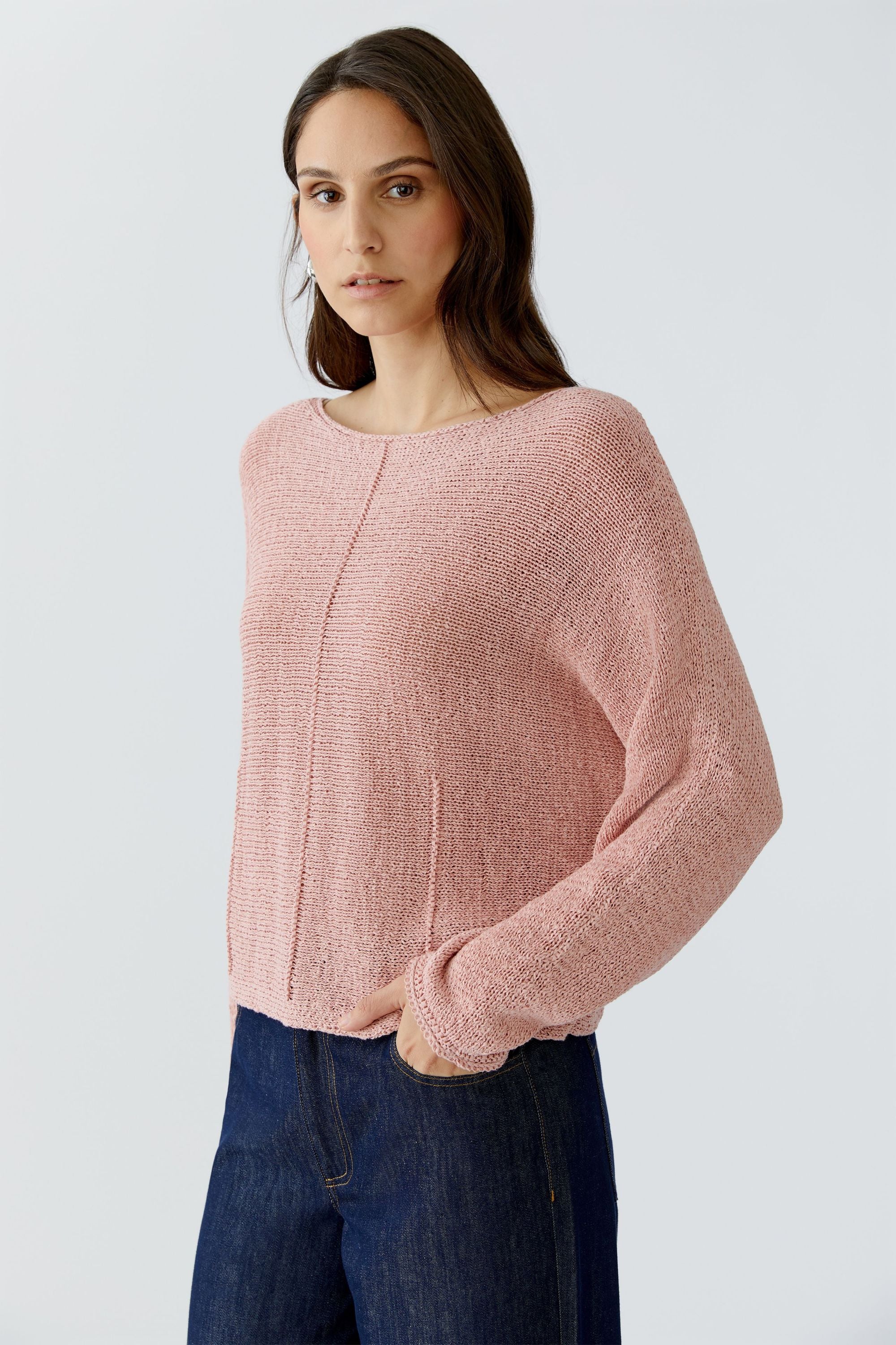 Strickpullover aus Baumwollmix
