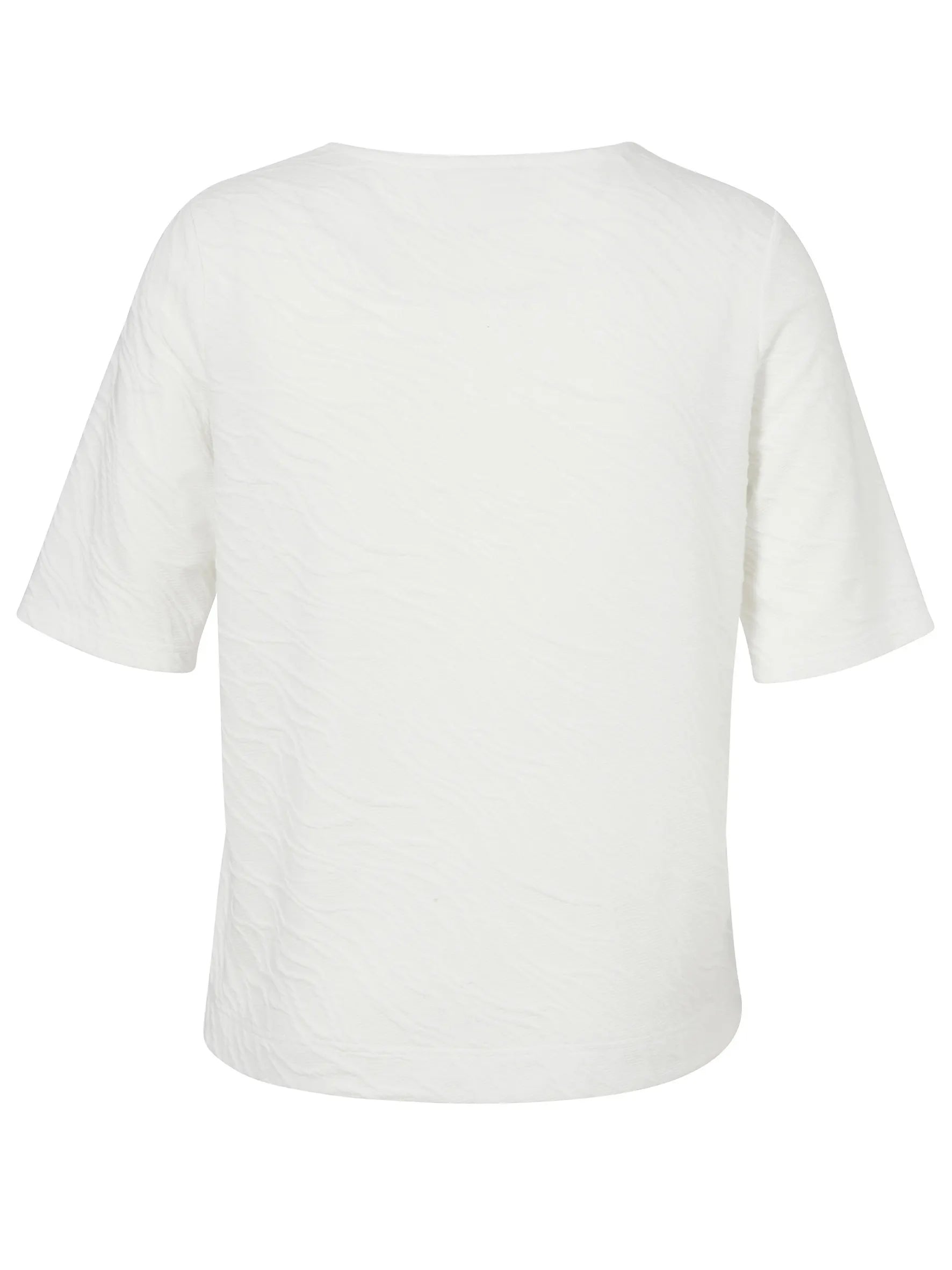 T-Shirt strukturiert mit Rundhalsausschnitt