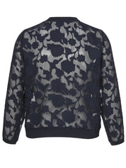 Blouson durchsichtig mit Floral Muster