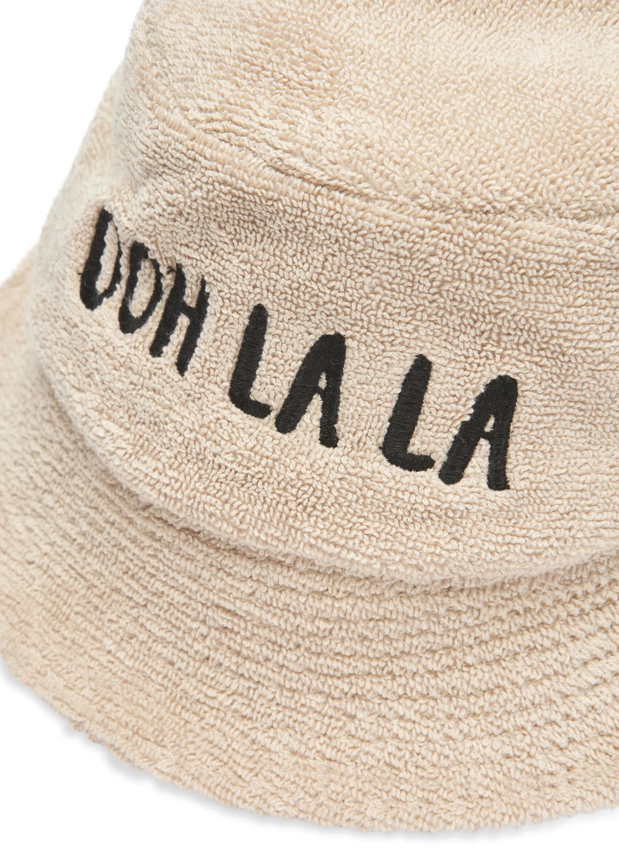 Frottee-Bucket Hat mit Schriftzug