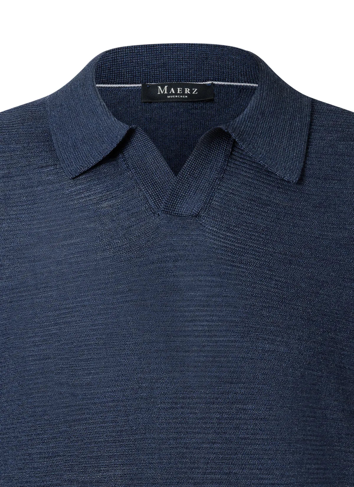 Strick-Poloshirt aus Merinowolle