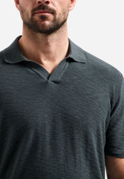 Strick-Poloshirt aus Baumwolle