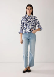 Bluse cropped aus Baumwolle