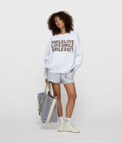Sweatshirt oversized aus Baumwollmix